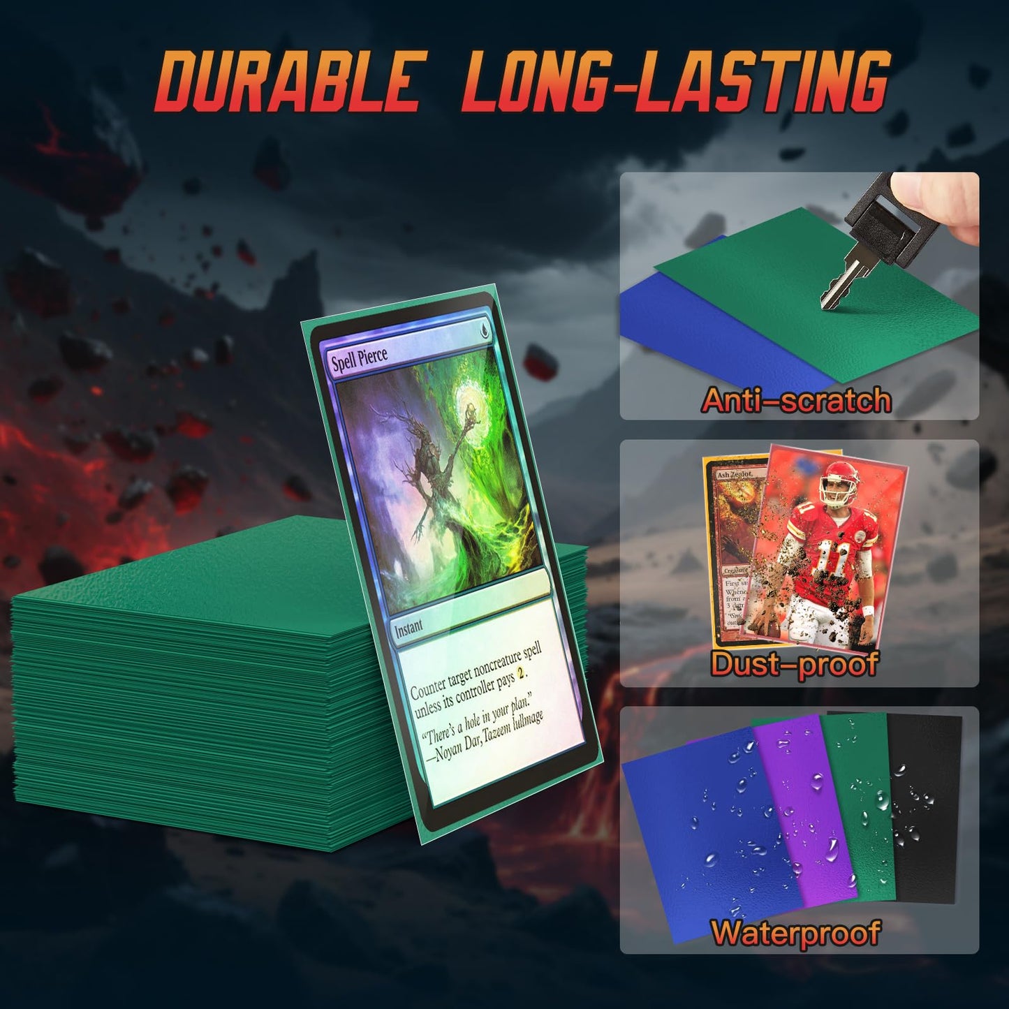 600ct Matte Card Sleeves - enhanced Card Protectors for Trading Cards  MTG  TCG Magic  and Collectible Card Games - Soft Touch Finish for Smooth Shuffling and Handling