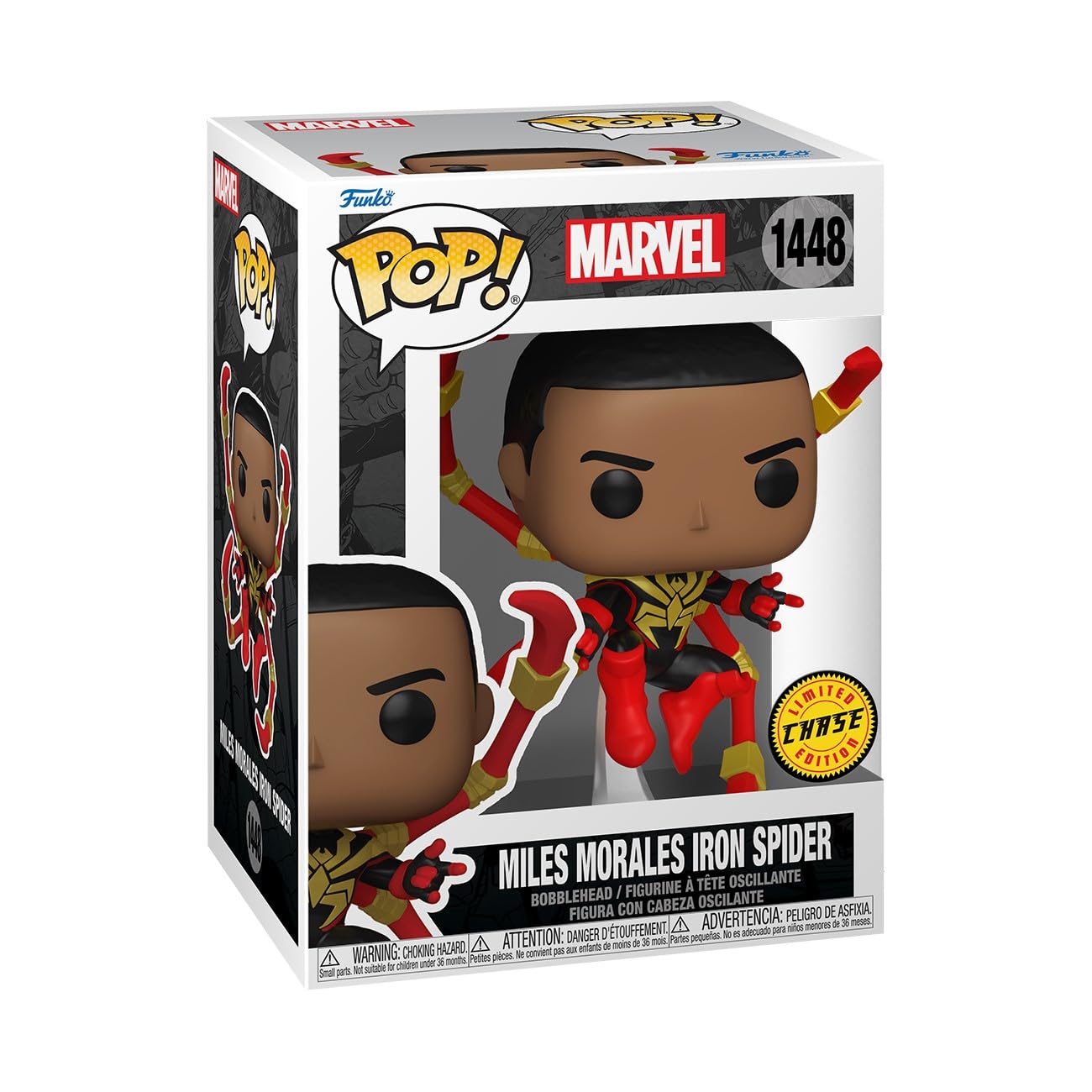 Funko POP Marvel: Spider-Man Comics - Miles Morales Iron Spider - 1/6 Odds for Rare Chase Variant - Marvel Comics - Collectable Vinyl Figure - Gift Idea - Official Merchandise - for Kids & mature-themeds