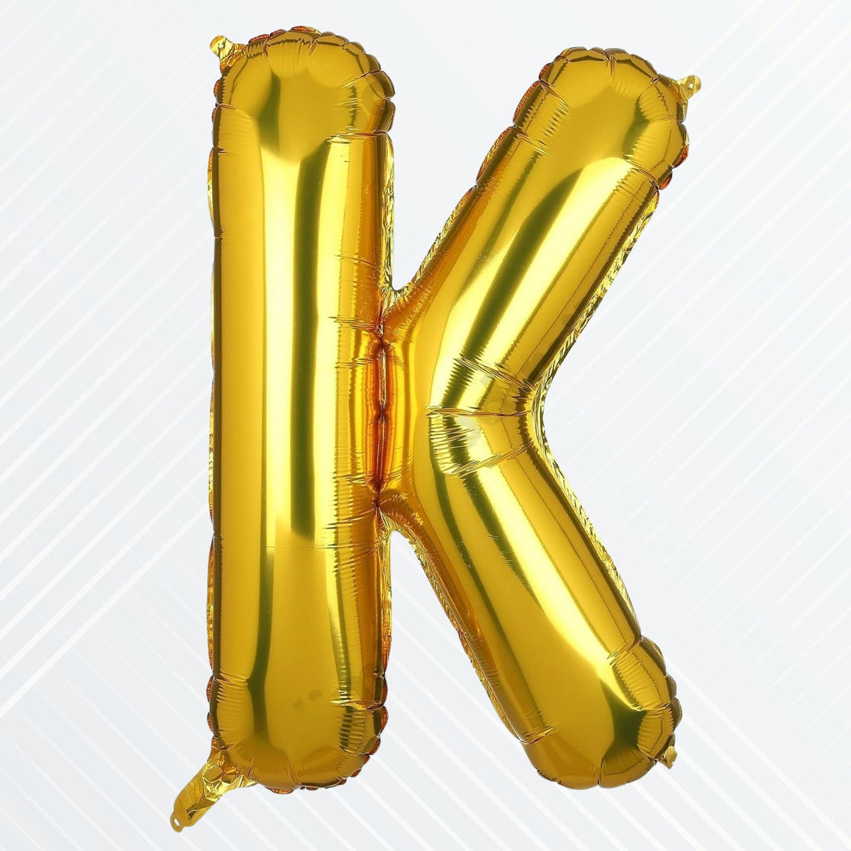 Flyloons Gold Alphabet Letter Foil Balloons for Name K Birthday Decoration Items, Anniversary, Baby Shower, Bachelorette, Weddin