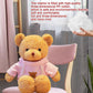 AUCOOMA Teddy Bear Stuffed Animal Cute Teddy Bears Plush Pink Hoodie Gifts for Kids 11.8