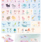 Owmyowl Foam Alphabet Bath Toys With Storage Bag, 26Pcs Bath Letters Learning Toys Set, Alphabet Puzzles For Bathtub Toys, Toddl