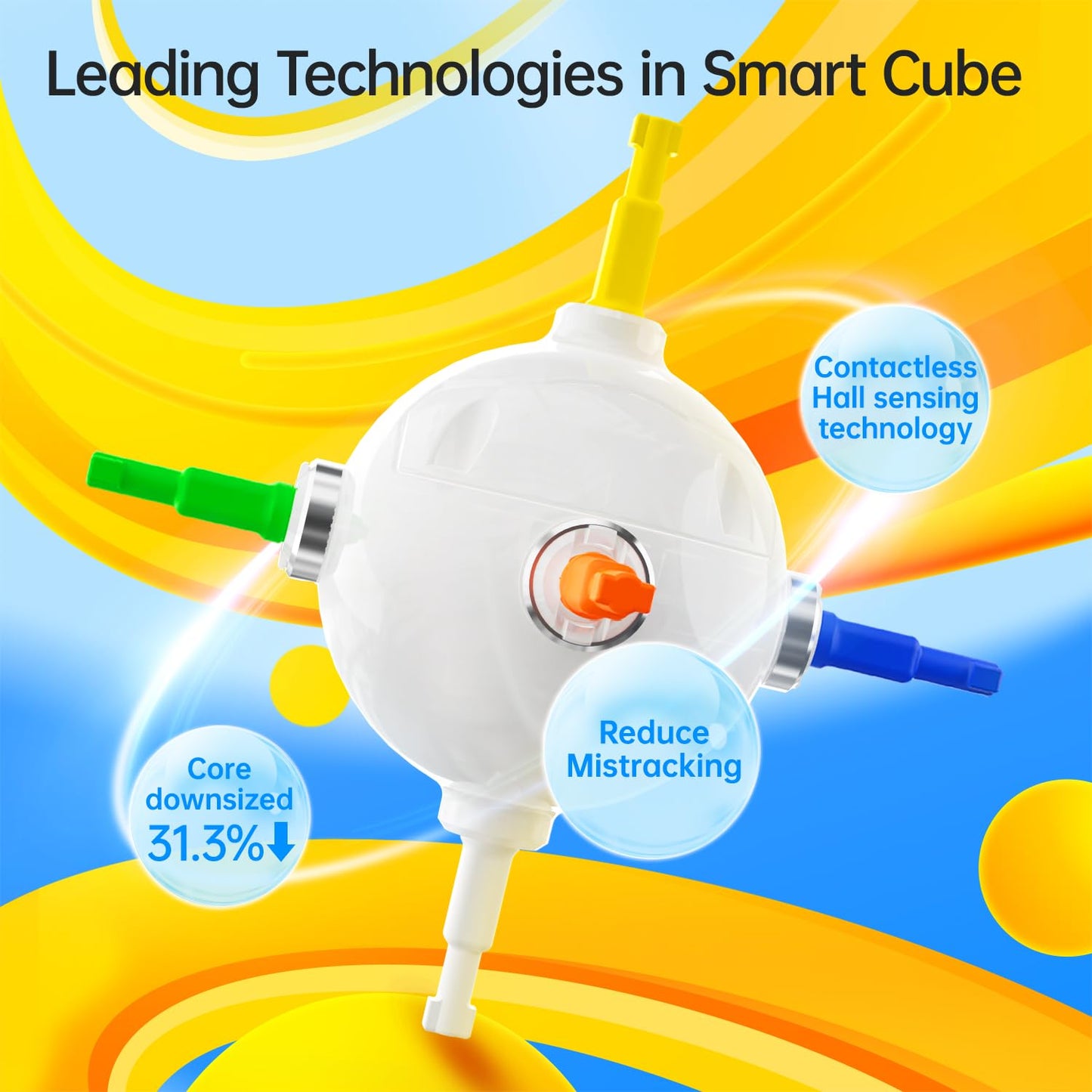 Gan 356 I Carry 2, Smart Speed Cube 3X3 Connected Speedcube Magnetic Intelligent Timer Tracking Movements Steps With App Online