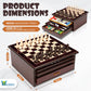 Bundaloo 10-In-1 Classic Wooden Board Game Set - Chess, Checkers, Backgammon, And More - Premium Multi-Game Collection With Buil