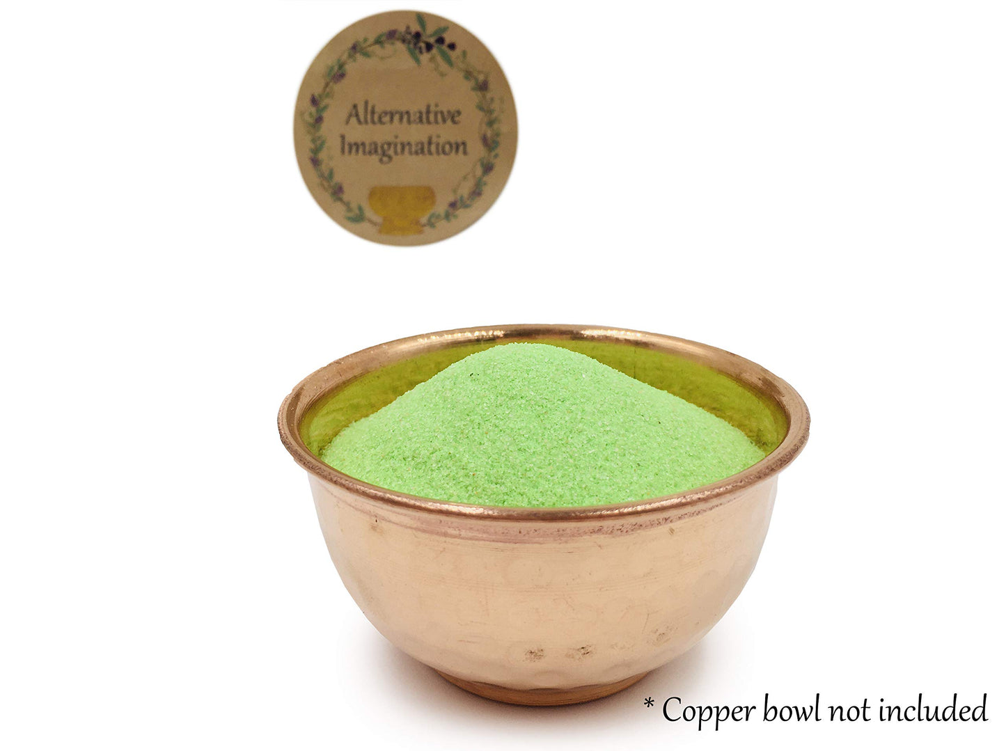 Alternative Imagination Lime Green Sand - Fine Sand for Zen Garden, Resin Incense Burner, Smudge Bowl, Ritual Incense, Cast Iron
