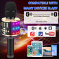 Amazmic Kids Karaoke Microphone Machine Toy Bluetooth Microphone Portable Wireless Karaoke Machine Handheld With Led Lights, Gift For Children Adults Birthday Party, Home Ktv(Black Gold)