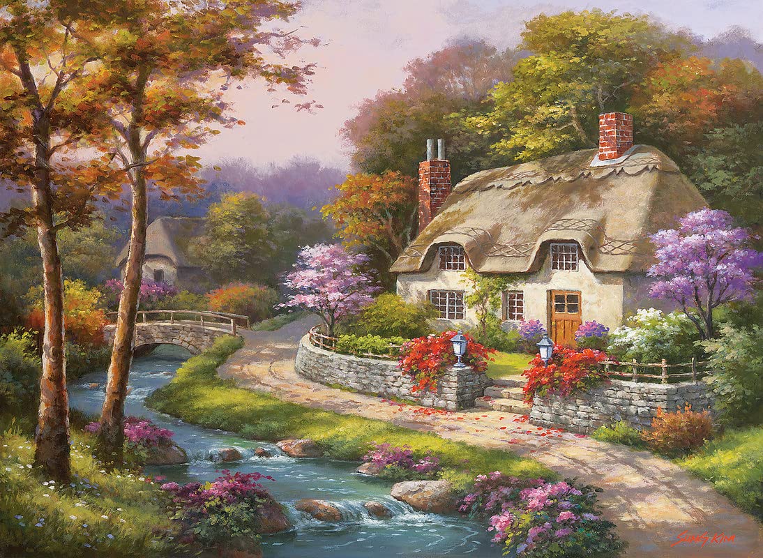 Anatolian 500 Piece Jigsaw Puzzle - Spring Cottage, Multicolor, Model #3577, Cardboard