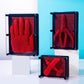 Sharkwill 3D Pin Art Intellectual Fun Toy Red Plastic Pin Art Palm Board Push Pin Toy (Red-6 X 8 Inches)