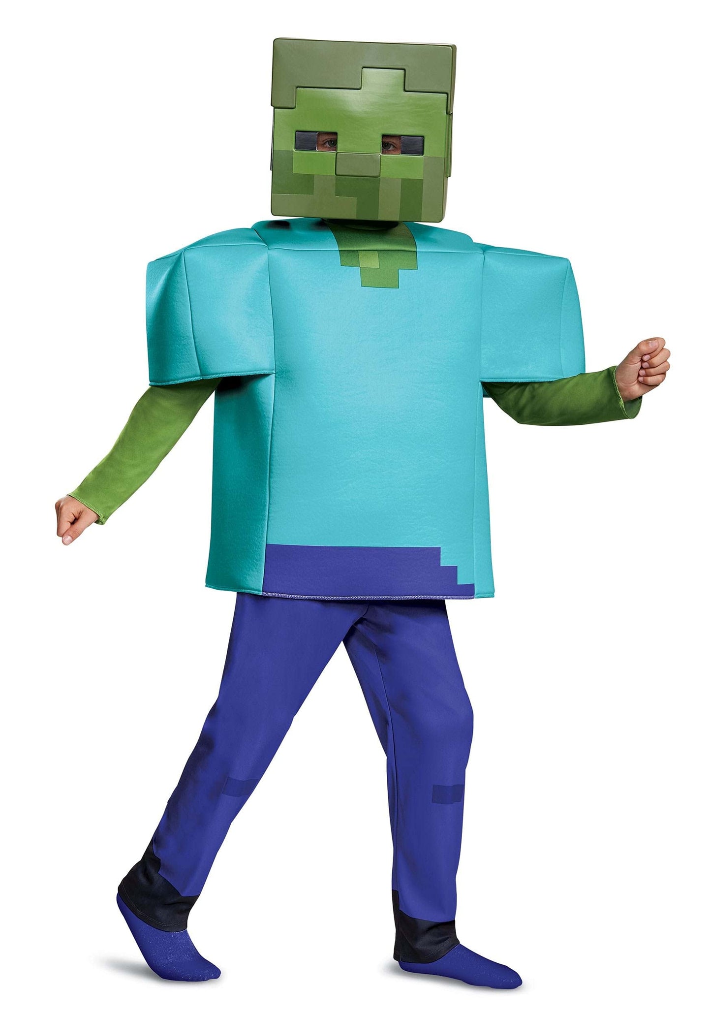 Disguise Zombie Deluxe Child Costume, Green, Size (3T/4T)