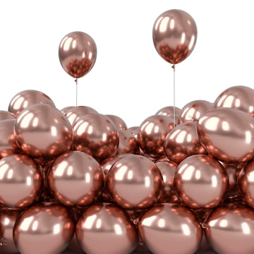 Partywoo Metallic Rose Gold Balloons, 50 Pcs 5 Inch Rose Gold Metallic Balloons, Rose Gold Balloons For Balloon Garland Or Arch As Bachelorette Party Decorations, Wedding Decorations, Rose Gold-G107