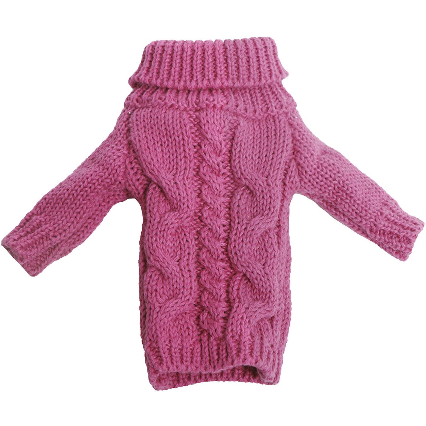 Bjdbus Winter Turtleneck Sweater Clothes For 11.5 Inch Girl Doll Accessories (Rose)
