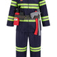 Avady Kids Fireman Firefighter Costume For Boys, Navy Blue, 7-8 Years, Unisex-Kids, Halloween Dress Up Parties