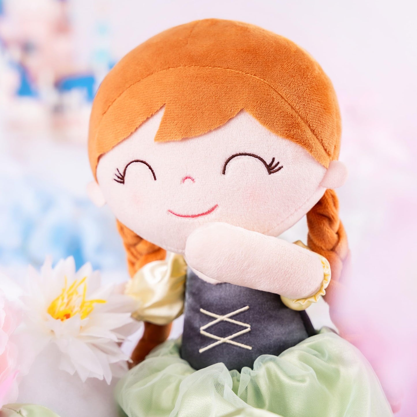 Gloveleya Dolls Princess Girls Toy First Baby Girl Gifts Soft Plush Manor Princess Doll Anne Green 16''
