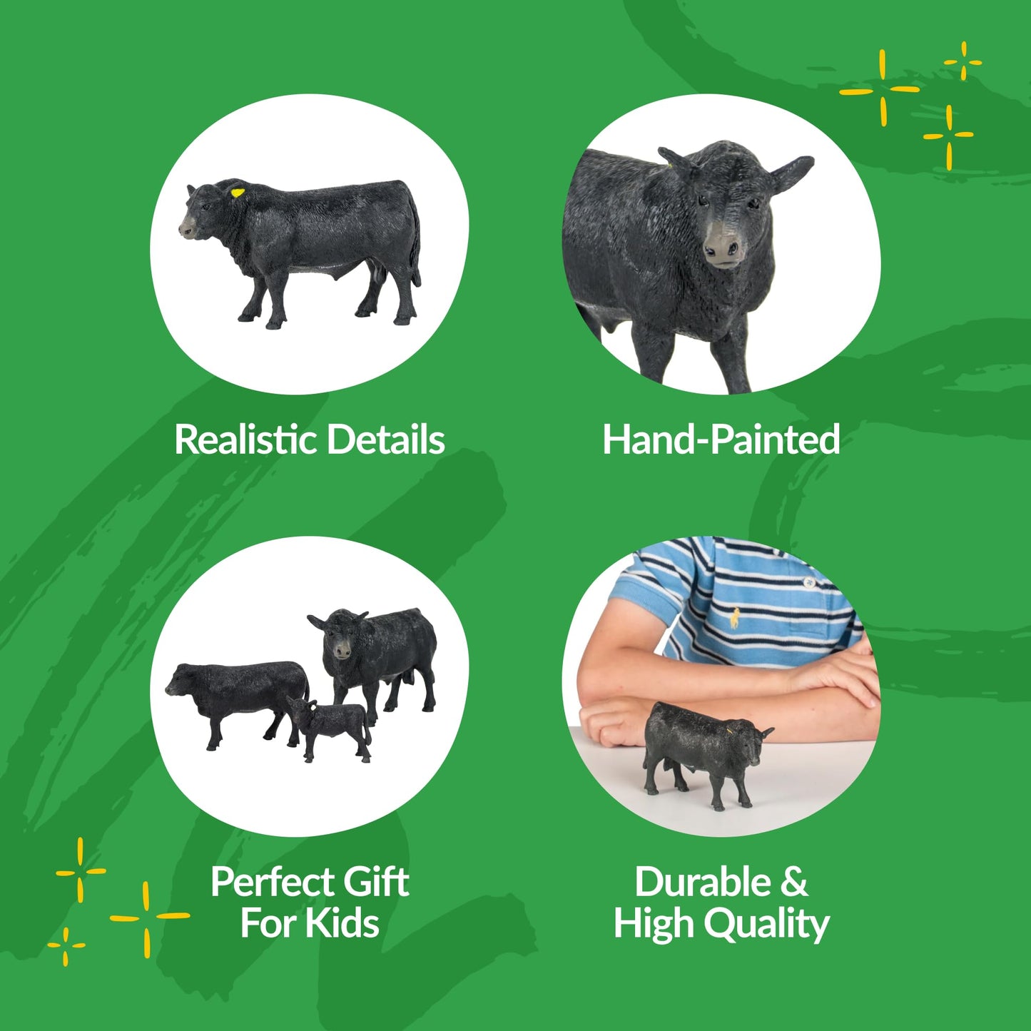 Big Country Toys Angus Bull Figurine – Hand-Painted 1:20 Scale Farm Animal Collectible