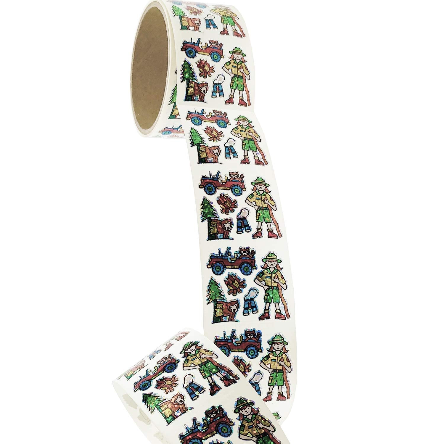 Bulk Roll Prismatic Stickers, Mini Park Ranger (100 Repeats)