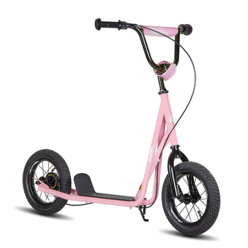 JOYSTAR Kick Scooter for Ages 5-9 Years Old Boys Girls  12 Inch Big Wheels Scooters for Kids  Teens and mature-themeds  Adjustable Handlebar  Kids Scooter  Pink