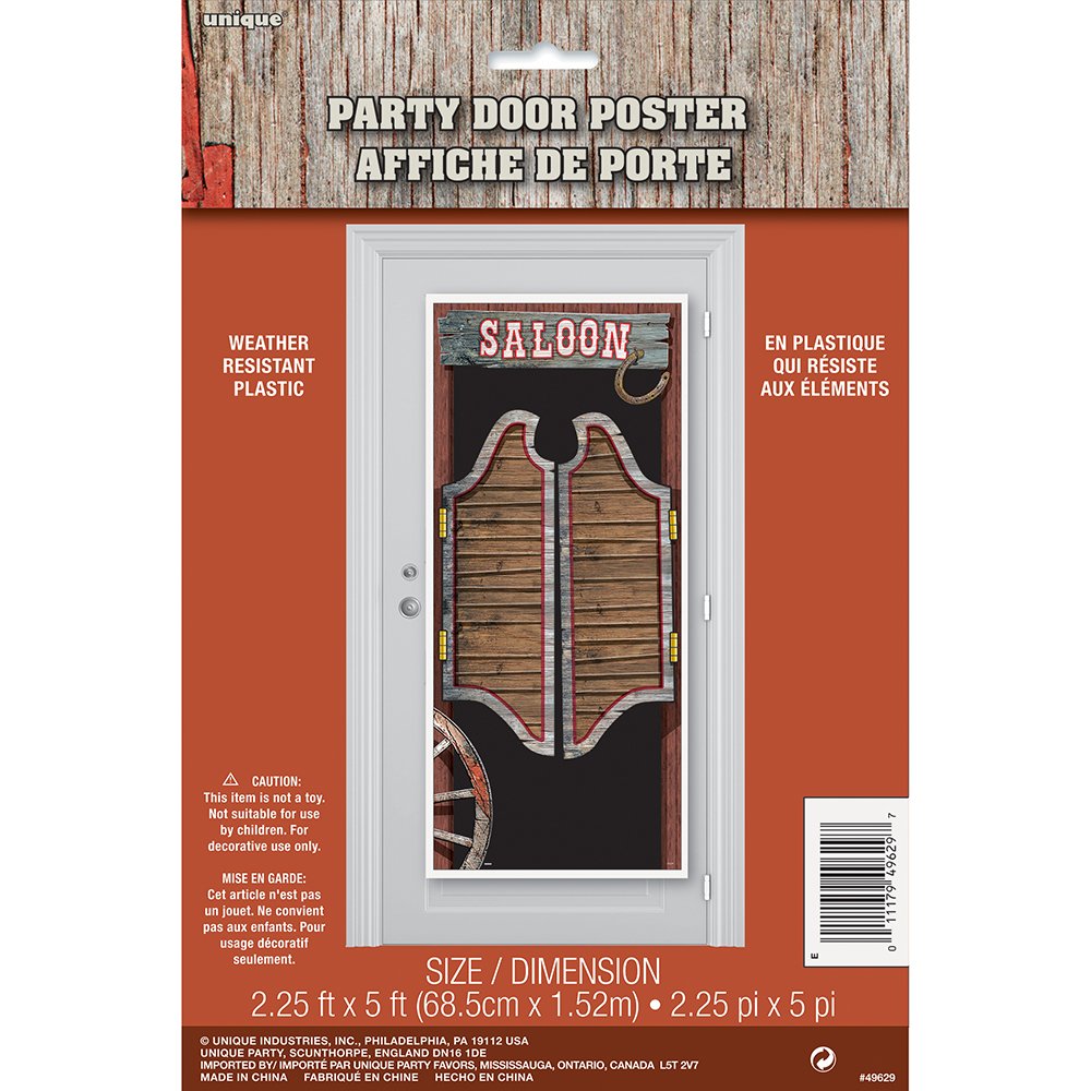 Plastic Rodeo Western Door Poster, 60 x 27