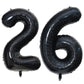 40 Inch Black 26 Number Balloons Giant 26 Or 62 Balloons Black Birthday Balloons 26Th Or 62Th Birthday Anniversary Events Party