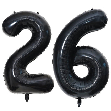 40 Inch Black 26 Number Balloons Giant 26 Or 62 Balloons Black Birthday Balloons 26Th Or 62Th Birthday Anniversary Events Party