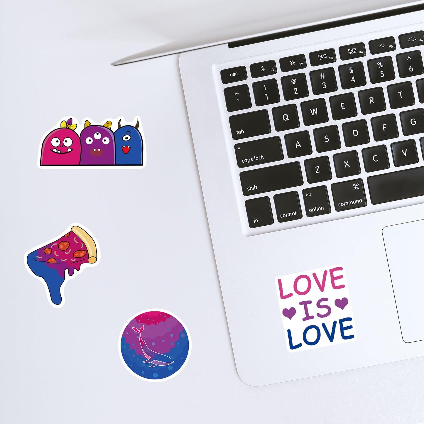 Meplum Bisexual Pride Stickers, 100 Pcs Bisexual Pride Stickers Bulk For Bisexual Pride Stuff, Waterproof Vinyl Lgbtq Bi Pride S