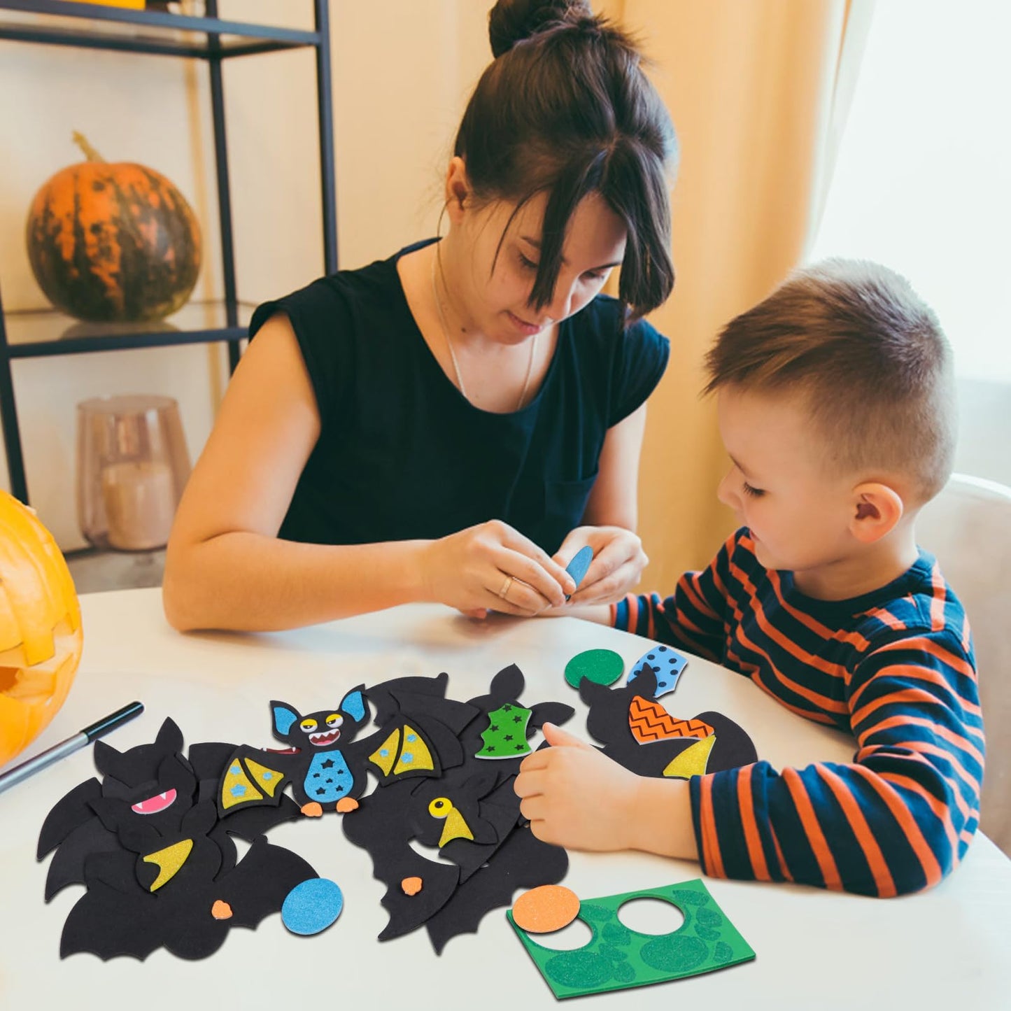 Fennoral 12 Pack Bat Crafts For Kids Bat Crafts Kits Make You Own Bat Foam Stickers Ornament Diy Arts And Crafts For Kids Girls