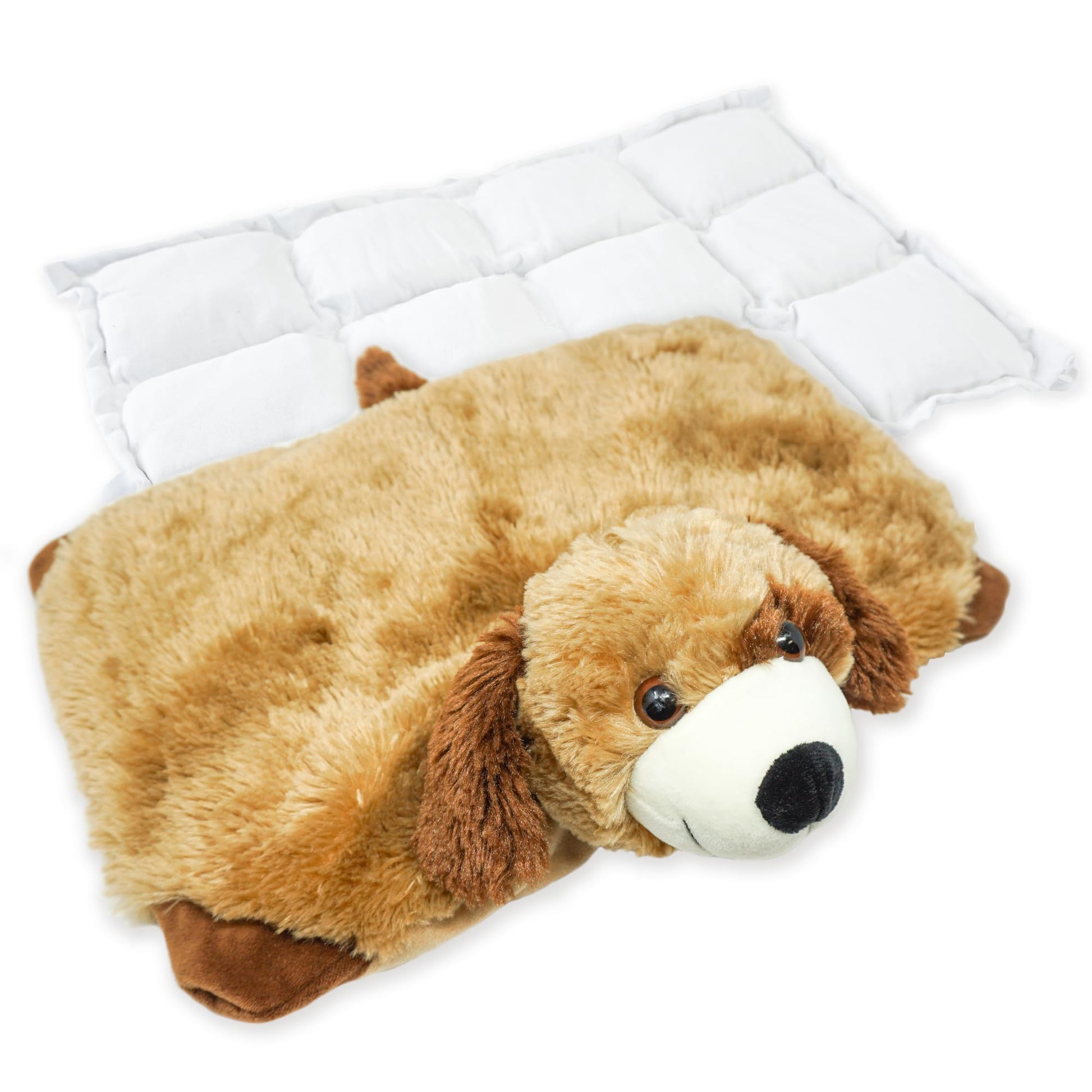 Harkla Weighted Stuffed Animal for Kids and Adults- 5lb Weighted Lap Pad with Hypoallergenic Glass Beads- Soft and Cuddly Stuffed Animal-New
