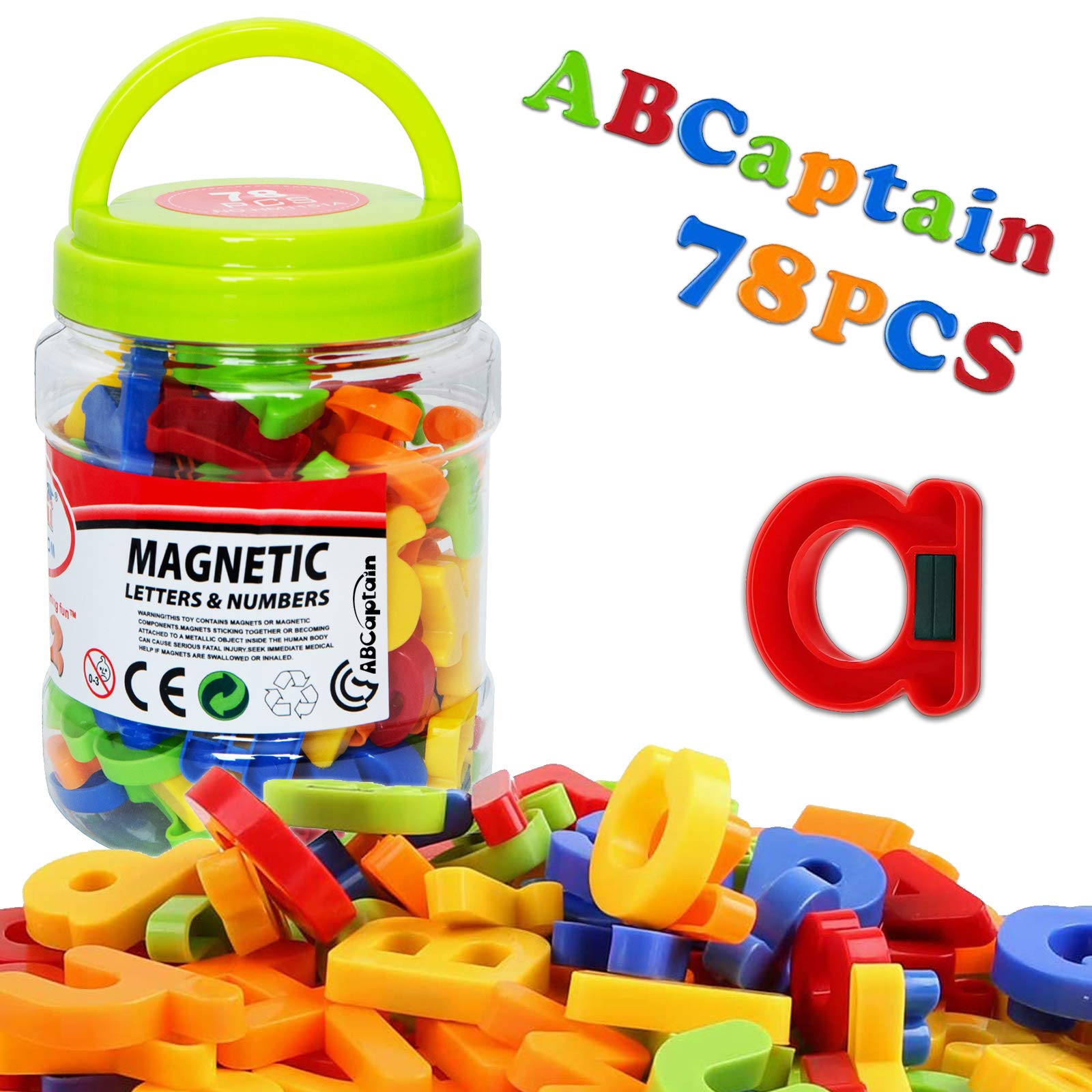 Abcaptain Magnetic Letters Numbers Alphabet Abc 123 Fridge Magnets Preschool Educational Learning Plastic Toy Set Uppercase Lowe
