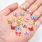 WOZADU 200 PCS Mini Resin Butterfly Figures for Crafts Luminous Tiny Resin Animal Miniature Things for Dollhouse Fairy Garden Micro Landscaping Decoration Cake Toppers Decor