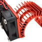 Apex RC Products 540/550 Aluminum Heat Sink W/Two 30mm Fans - 3 Colors to Choose from (Red)