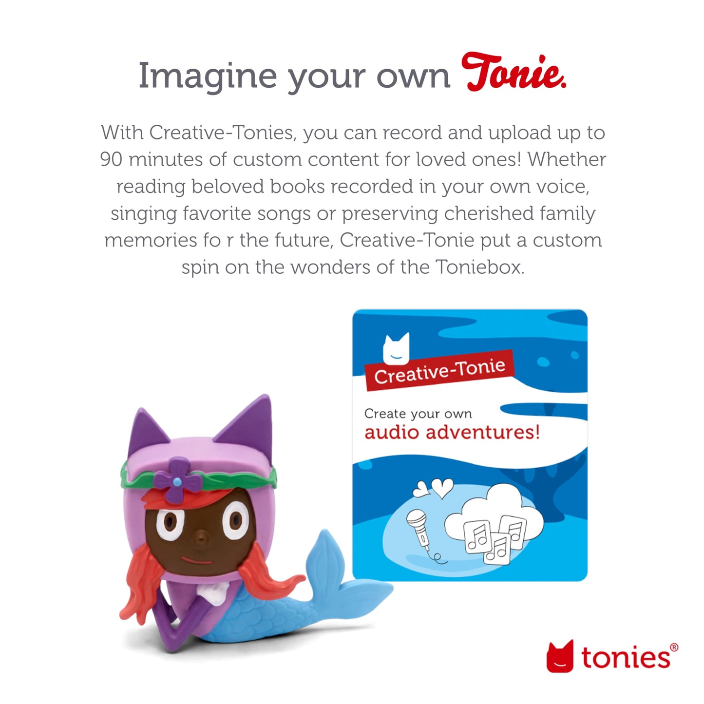 Tonies Mermaid Creative Audio Character - Record And Upload Up To 90 Minutes Of Your Own Stories And Songs