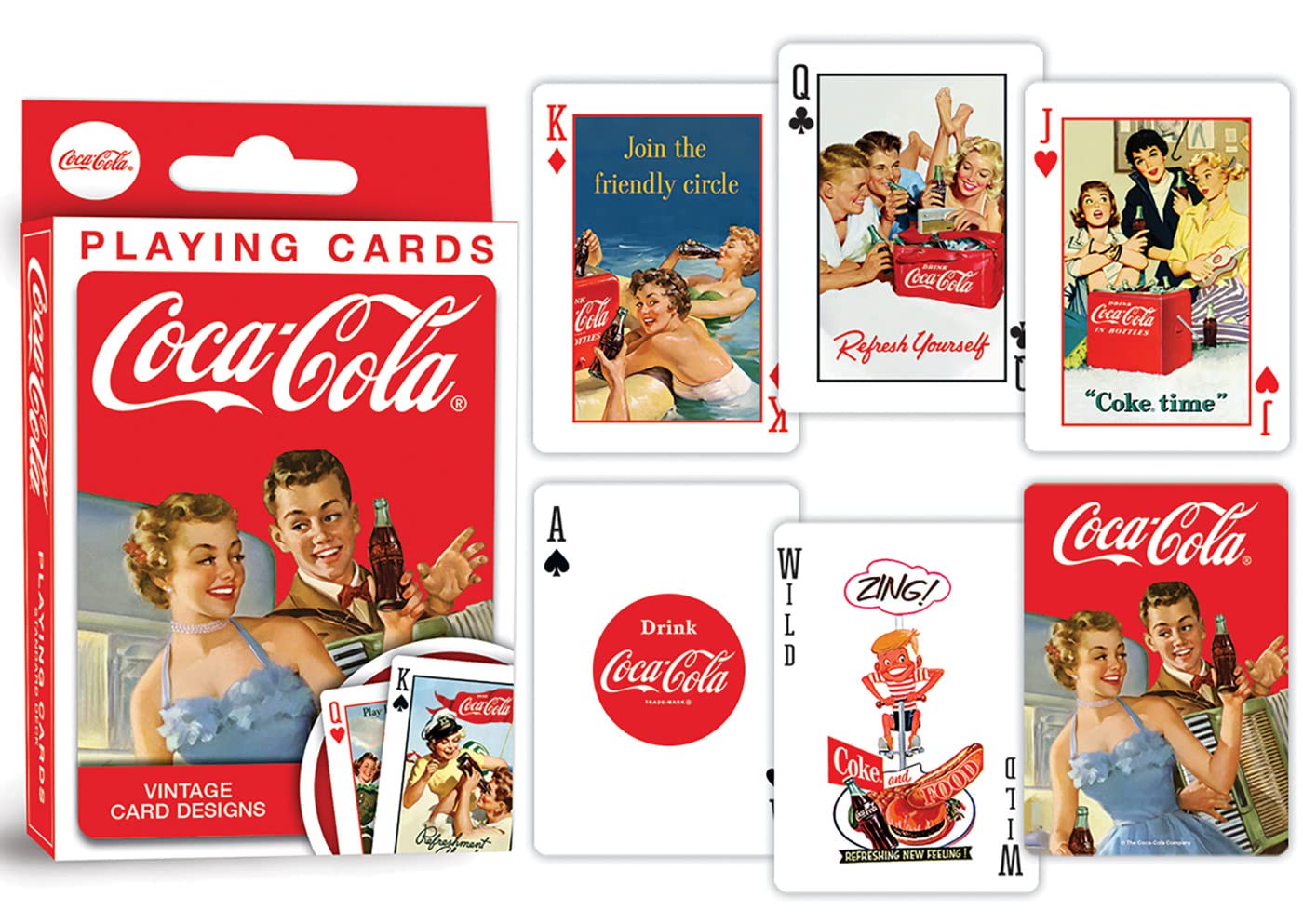 MasterPieces Officially Licensed Coca Cola 2 Pack Playing Cards - 54 Card Deck for mature-themeds