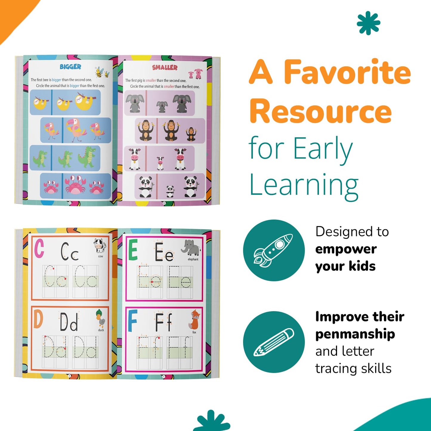 Channie's Pre-K Activity Book, Preschool Workbook with Fun Educational Learning Activities for Kids, Ages 3-5, 50+ Games, Colors