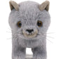 Ice King Bear Fluffy Little Cat Stuffed Animal Small Plush Toy 6 Inches (Gray)