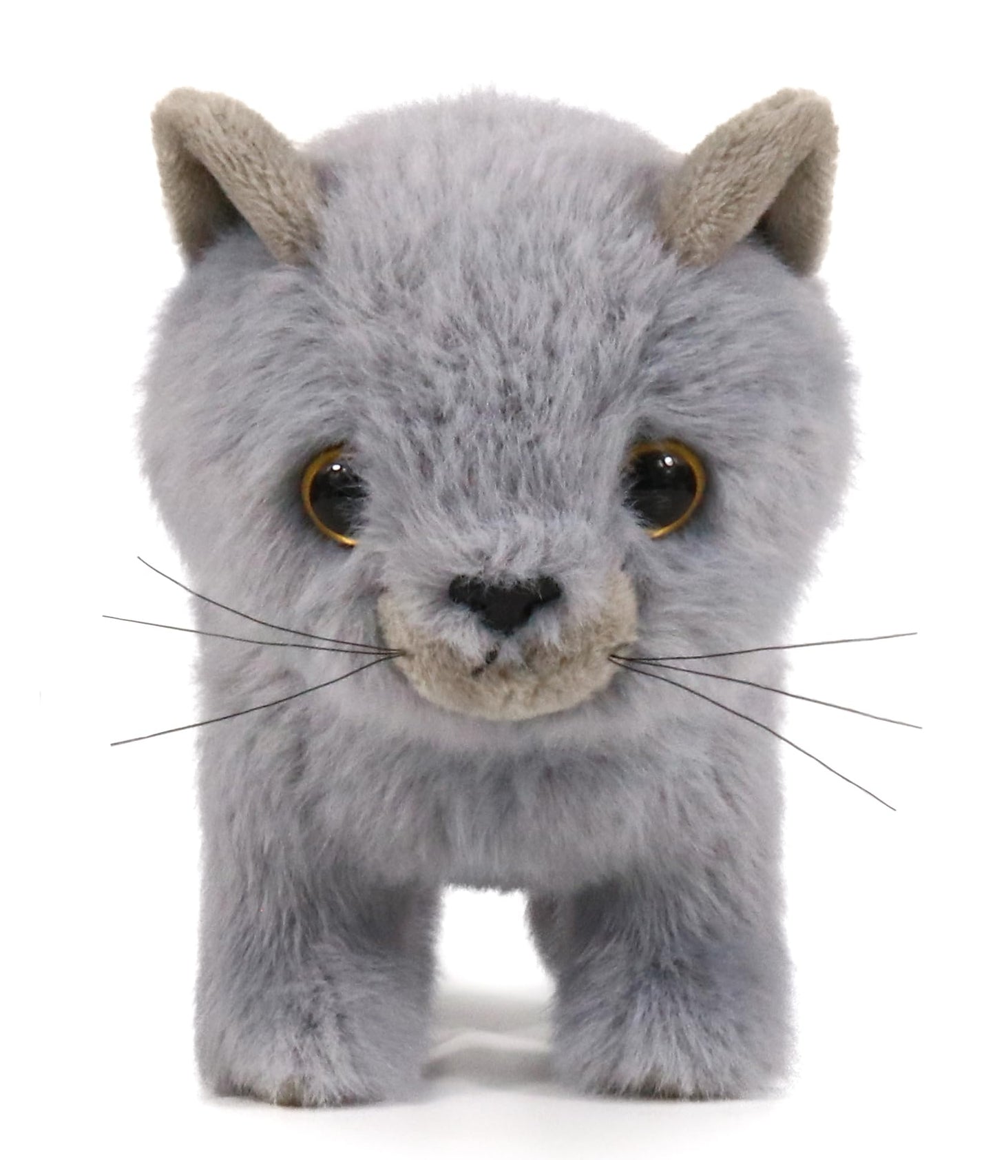 Ice King Bear Fluffy Little Cat Stuffed Animal Small Plush Toy 6 Inches (Gray)