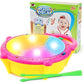 Mm Toys Musical Drum Toy With 3D Lights And Musical Toys For Kids | Touch With Hands Or Play With Sticks (Multicolour)
