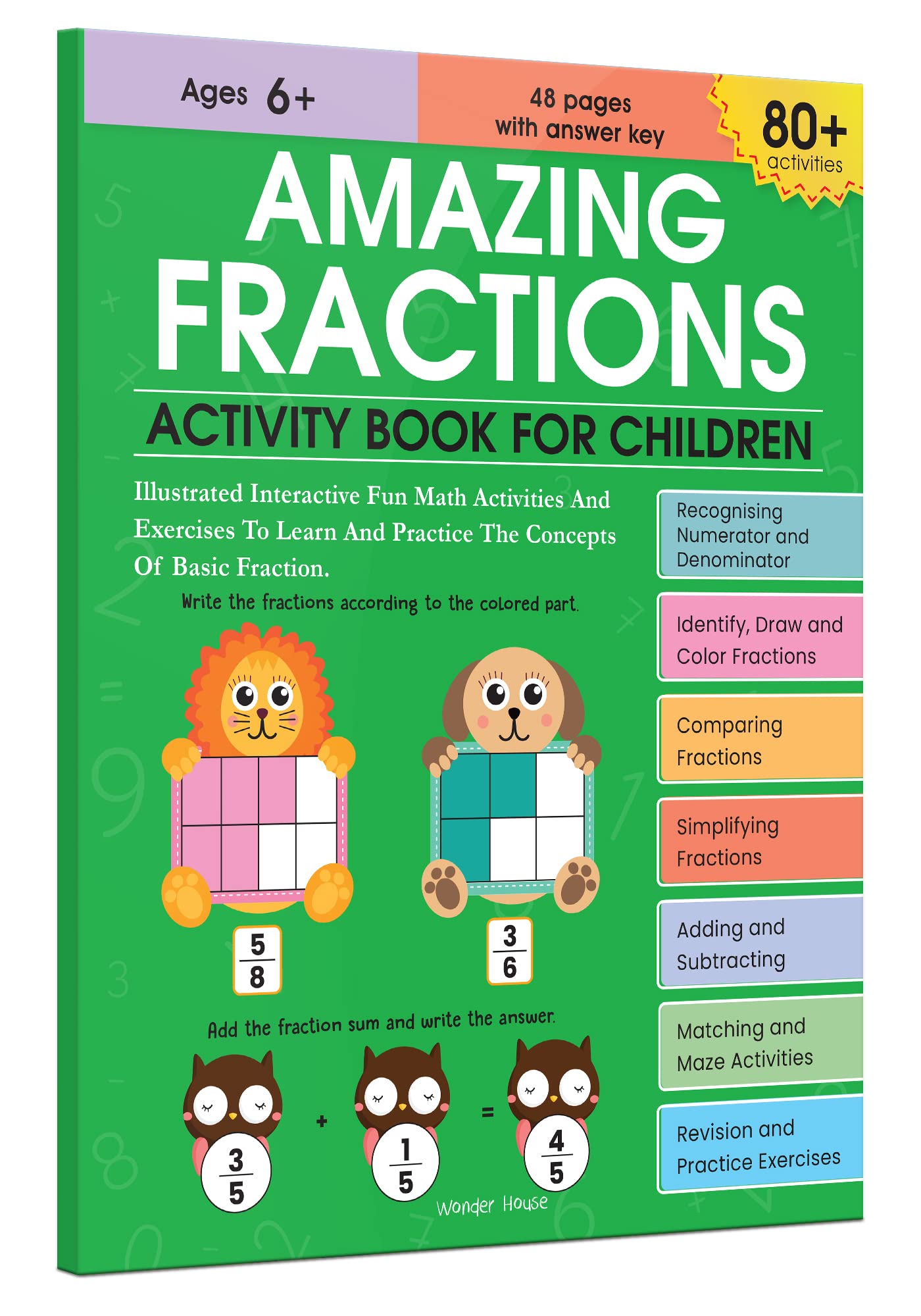Amazing Fractions: Activity Book For Children | Learn Halves, Quarters & More | Ages 69 | Fun Math Puzzles & Exercises To Build