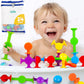 Bunmo Suction Bath Toys 24Pcs | Connect, Build, Create | No Mold Bath Toy | Hours Of Fun & Creativity | Stimulating & Addictive Sensory Suction Toy | No Hole Bath Toy | Mold Free Bath Toys