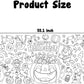Haooryx Giant Halloween Theme Coloring Poster 4.6 x 2ft Jumbo Paper Happy Halloween Coloring Blank Banner with Pumpkin Witch Col