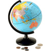 Hemispheres Save The World 5.6'' Coin Bank - Teach Kids To Save Money & Learn Places Around The World - Great For Desk Or Table