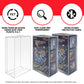 Evoretro Display Case Storage Protector For Pokemon Japanese Booster Box Small - 5-Pack 0.5Mm Thick Plastic Display Case For Col