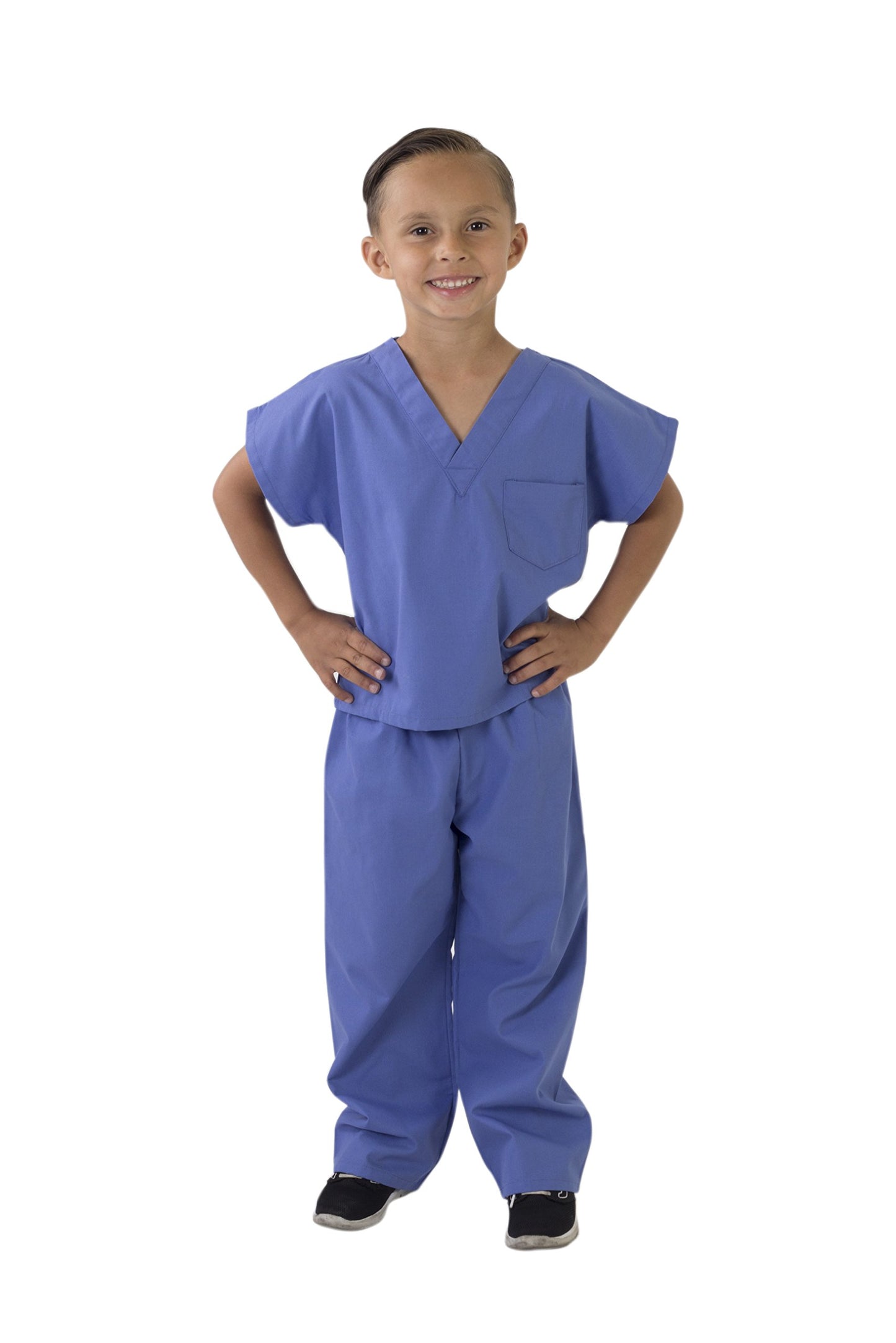Natural Uniforms Childrens Scrub Set-Soft Touch-Role Play Costume Set (Ceil Blue, 12/14)