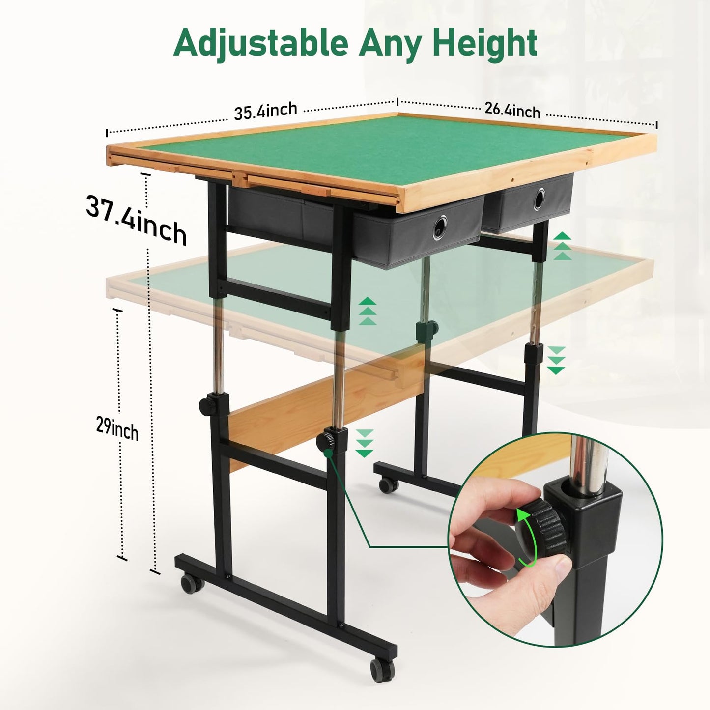 All4Jig 1500 Piece Adjustable Jigsaw Puzzle Board For Adults, 35.4'X26.4' Multi-Functional Puzzle Board With 4+2 Drawers & Protective Cover, 45-Degree Any-Angle Tilt For Work, Exercise & Leisure