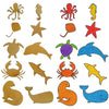 Bonjoy Sea Animals Wooden Shape Cutouts For Kids  Set Of 10 (2.5, 3 And 4) OceanThemed Mdf Cutouts For Coloring, Learning