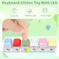 Keyboard Fidget Toy for mature-themeds Keyboard Clicker with LED Light Keychain Fidget Stress Relief Sensory Toy