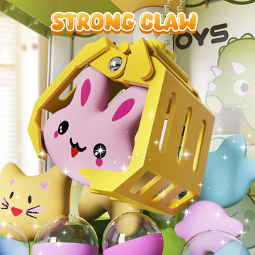 Skirfy Dinosaur Claw Machines,Electronic Arcade Game Vending Machine With Adjustable Sound& 32Pcs Mini Prizes,Candy Grabber Priz