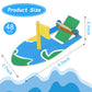 Deekin 48 Packs DIY Wood Sailboat Craft Wooden Boat Toy Rubber Band Paddle Model Boat Kits to Build and Paint for DIY Craft Gift