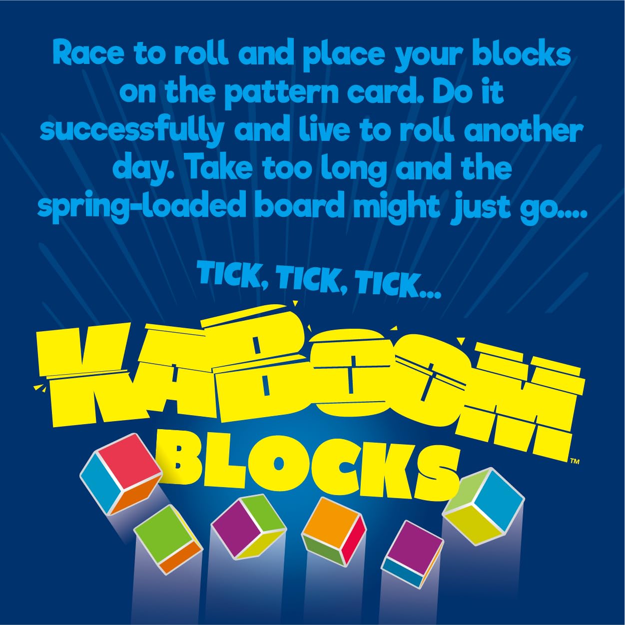 Roo Games Kaboom Blocks - Fast-Paced Matching And Building Game - For Ages 7+ - Board Game For Kids - Match And Build The Patter
