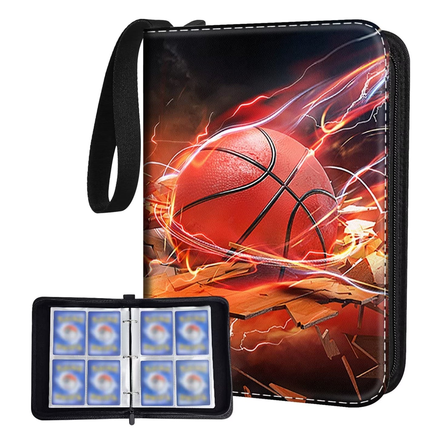 Bebomne Basketball Card Binder Holder 480 Pockets with 60 Removable Sleeves  Portable Sports Trading Cards Binder Album Collector Organizer Protectors with Zipper Waterproof
