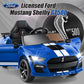 Licensed Ford Mustang Gt500 Ride On Car For Kids By Infans, Battery Powered Electric Vehicle With Remote Control, Headlight, Pow