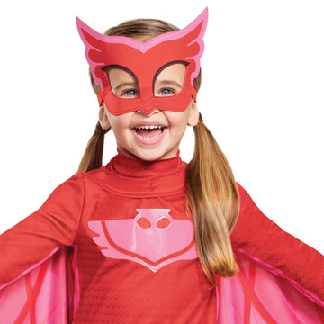 Disguise Pj Masks Owlette Costume, Deluxe Kids Light Up Jumpsuit Outfit And Character Mask, Toddler Size Extra Large (7-8)