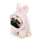 Gund Doug The Pug Fuzzy Pink Bunny Hoodie Doug Plush Stuffed Animal, Pink, 9